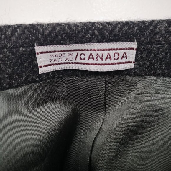 Henley Men's Size 44T Charcoal Made in Canada 100% Wool Lined Sports Coat - Picture 4 of 13